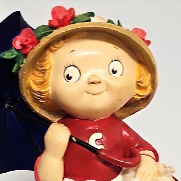 Vintage Campbell Kids Collection "Spring Stroll" Girl Figurine with Umbrella - Picture 5 of 7